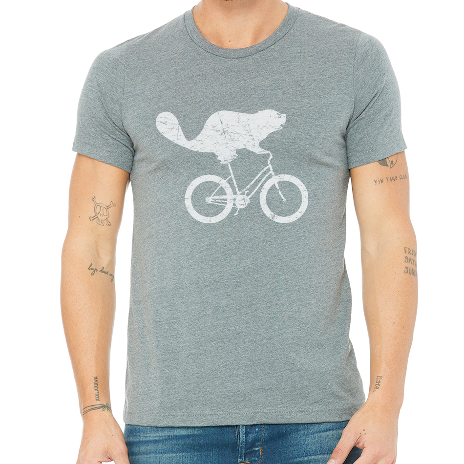 Beaverdale Bicycles Beaver Logo Unisex Heather CVC T-Shirt