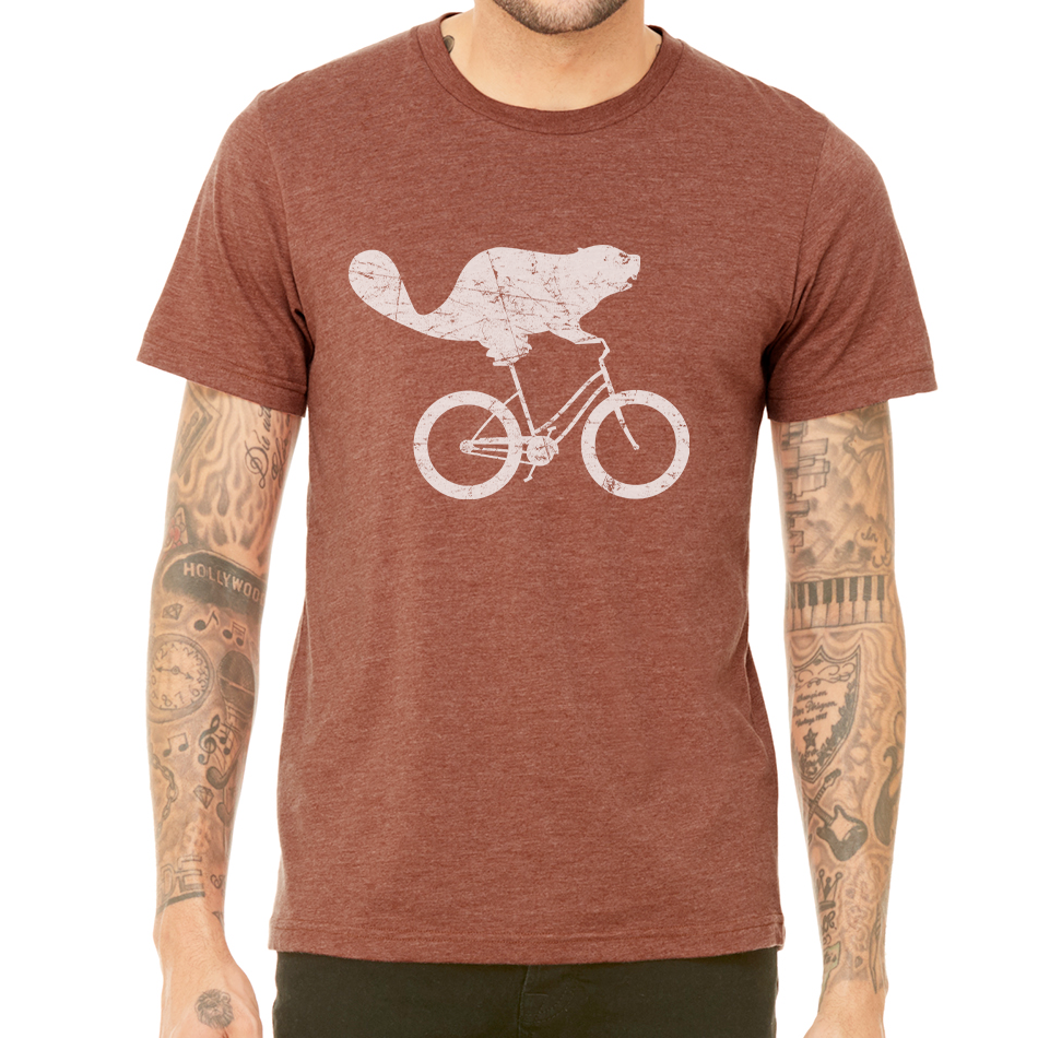 Beaverdale Bicycles Beaver Logo Unisex Heather CVC T-Shirt