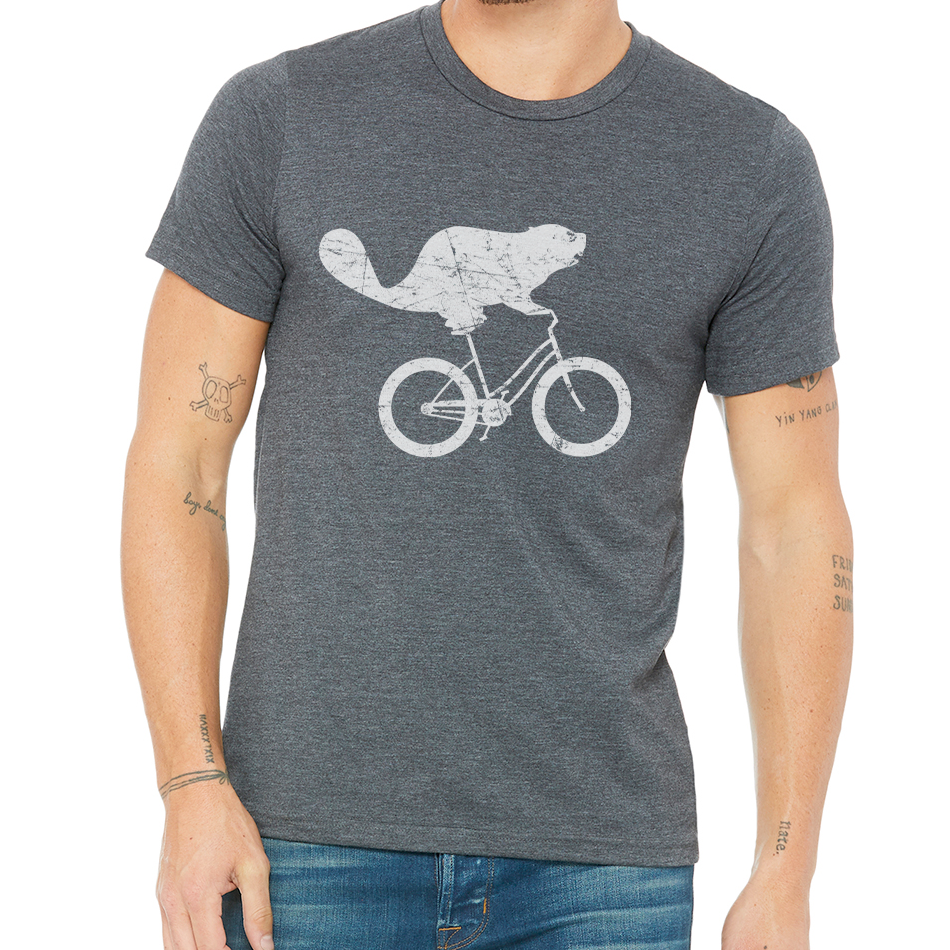 Beaverdale Bicycles Beaver Logo Unisex Heather CVC T-Shirt