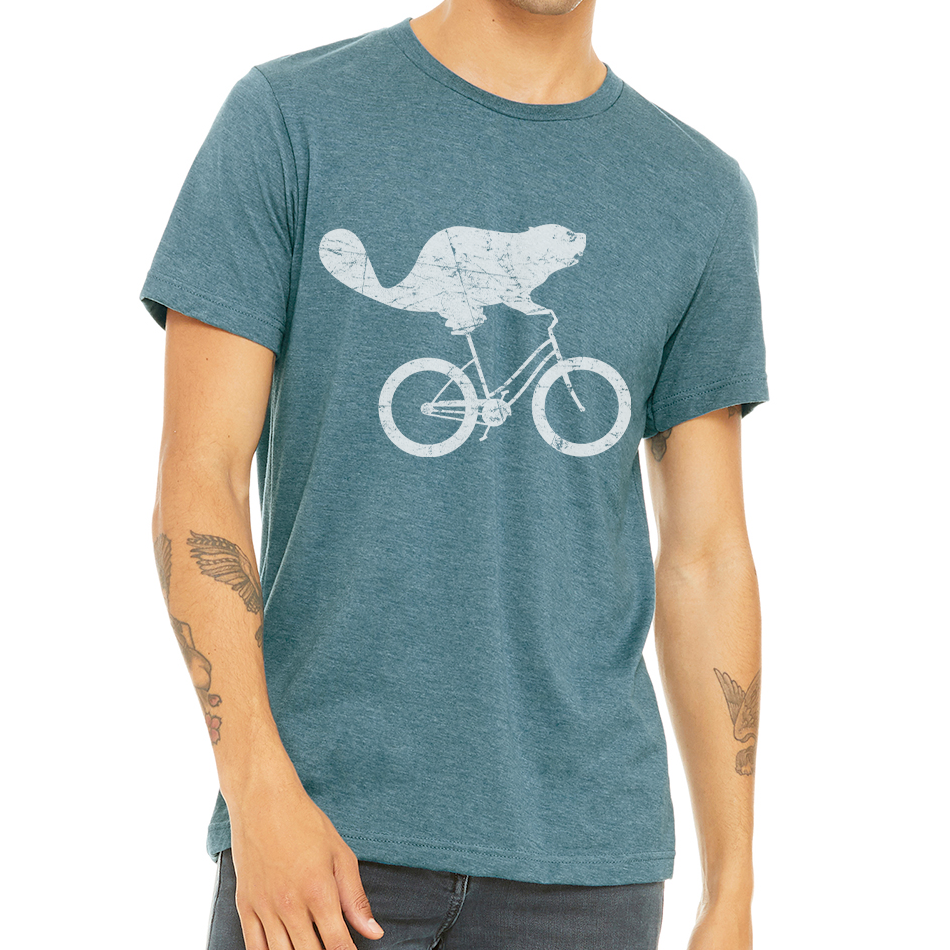Beaverdale Bicycles Beaver Logo Unisex Heather CVC T-Shirt