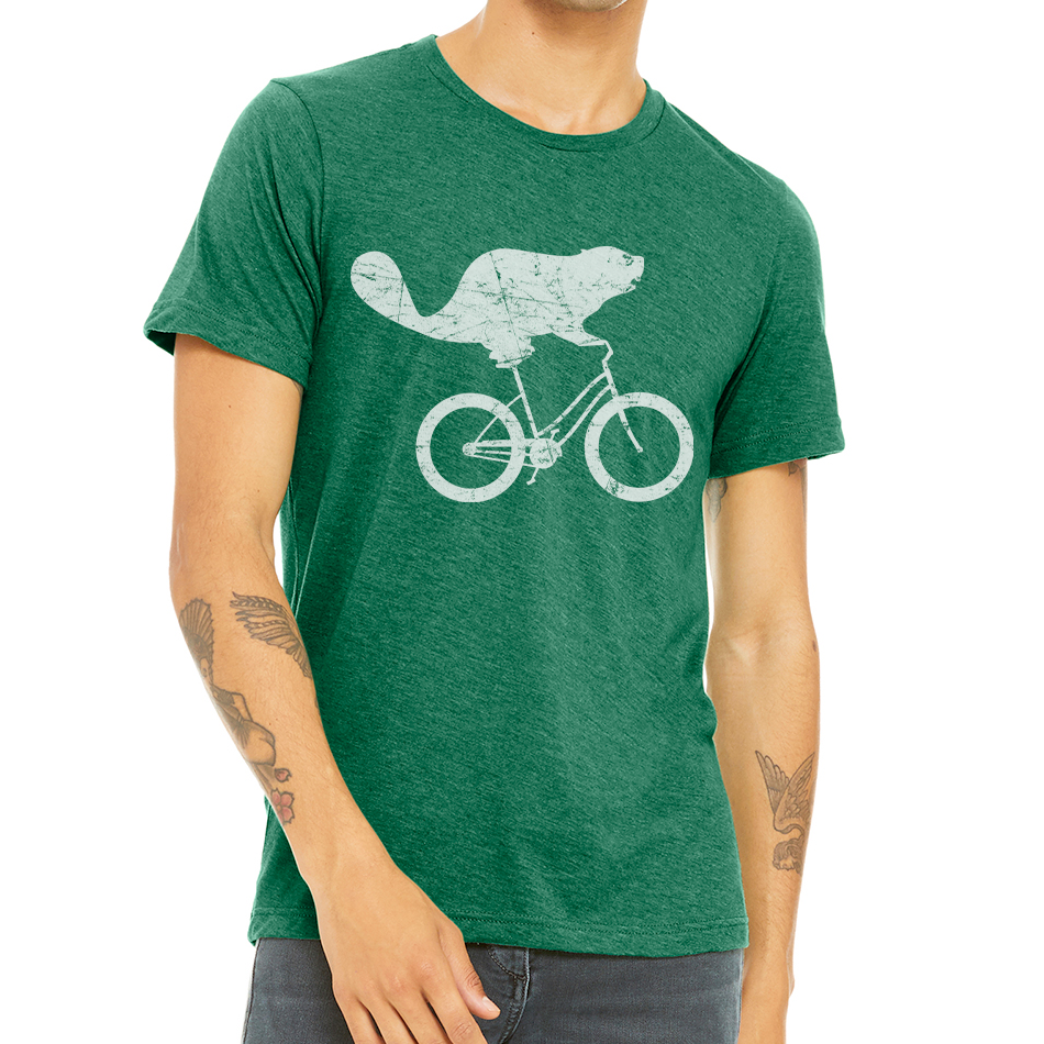 Beaverdale Bicycles Beaver Logo Unisex Heather CVC T-Shirt