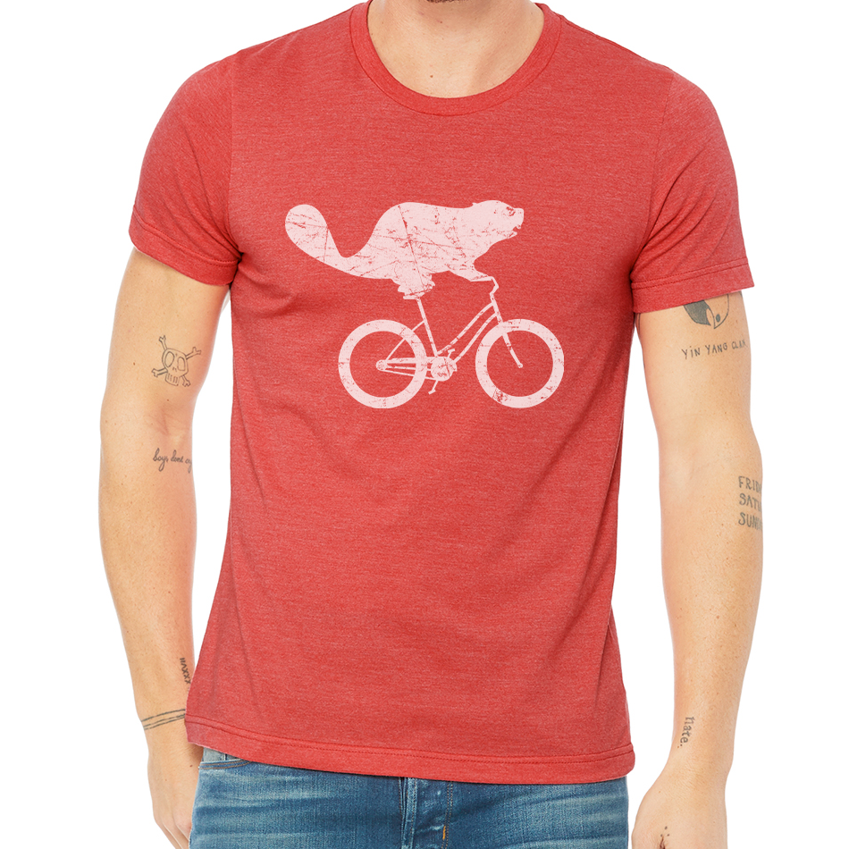 Beaverdale Bicycles Beaver Logo Unisex Heather CVC T-Shirt