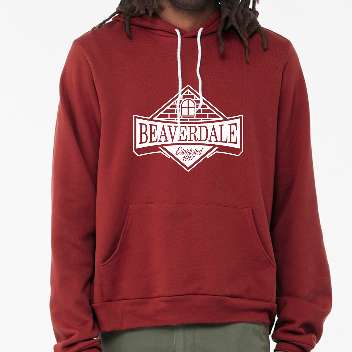 "Beaverdale Est. 1917 Crest" - Unisex Sponge Fleece Pullover Hoodie