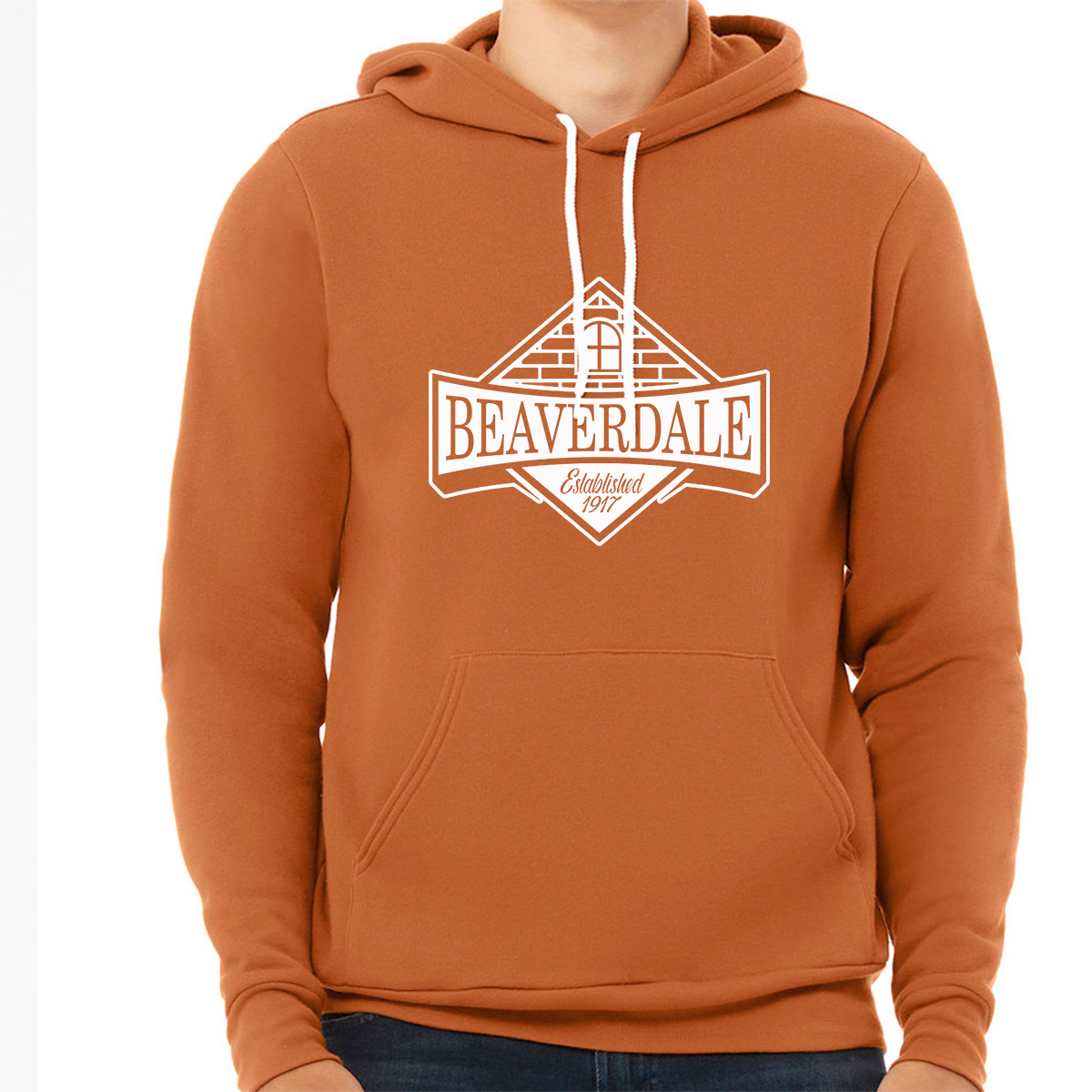 "Beaverdale Est. 1917 Crest" - Unisex Sponge Fleece Pullover Hoodie