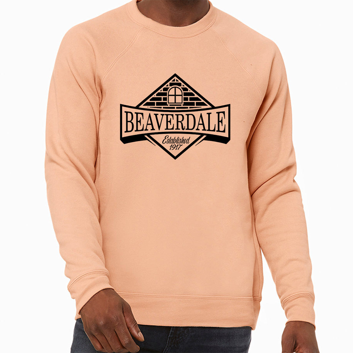 "Beaverdale Est. 1917 Crest" - Unisex Sponge Fleece Crewneck Sweatshirt