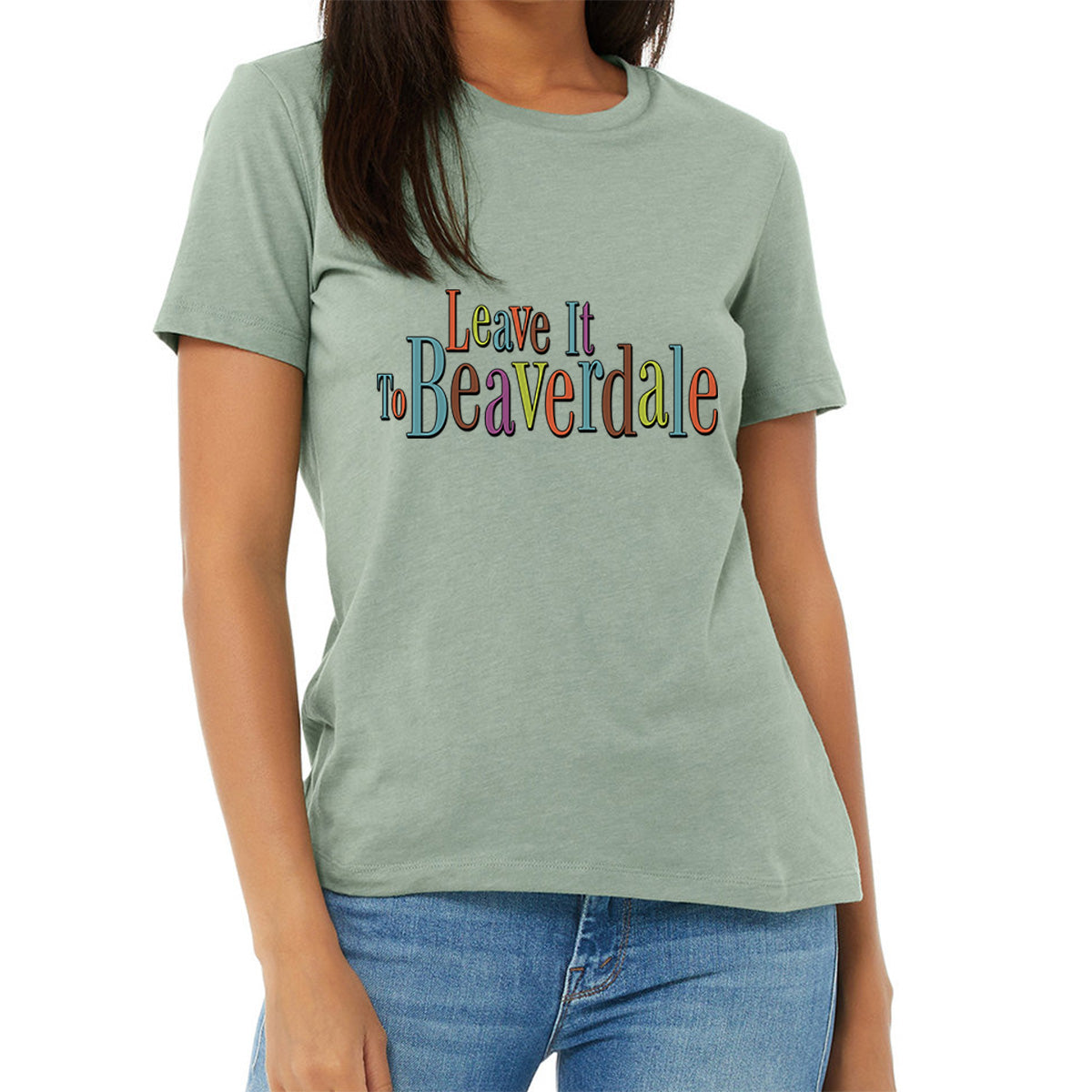 "Leave it to Beaverdale" Ladies' Relaxed Heather CVC Short-Sleeve T-Shirt