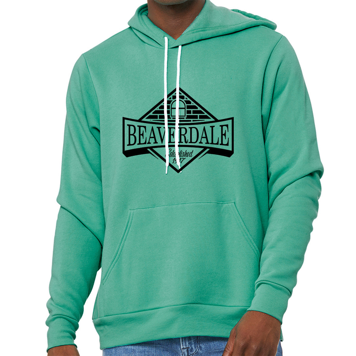 "Beaverdale Est. 1917 Crest" - Unisex Sponge Fleece Pullover Hoodie