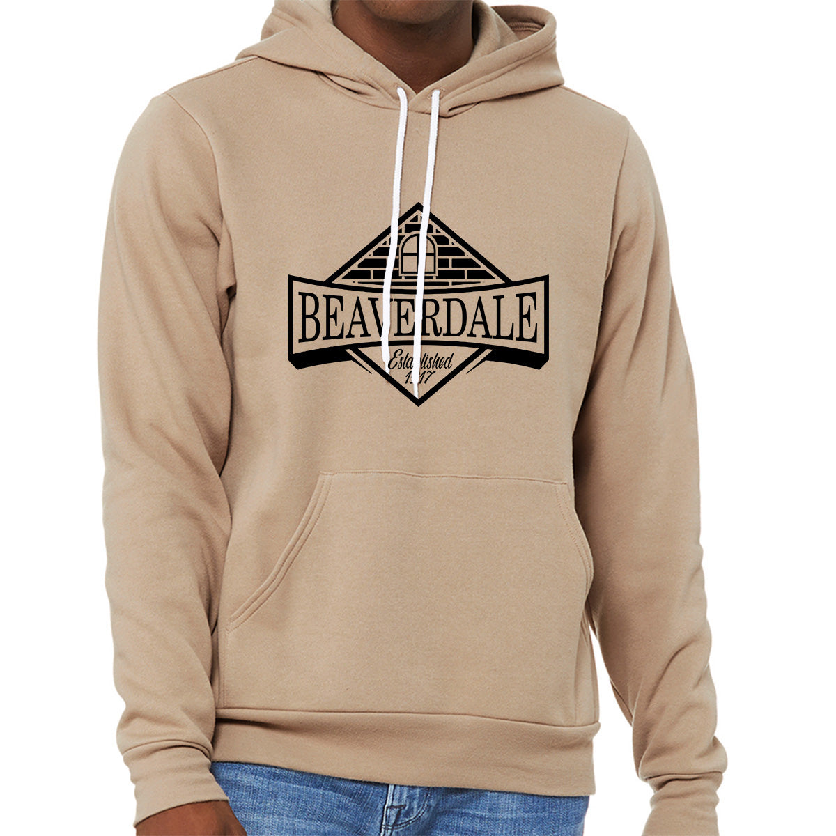 "Beaverdale Est. 1917 Crest" - Unisex Sponge Fleece Pullover Hoodie