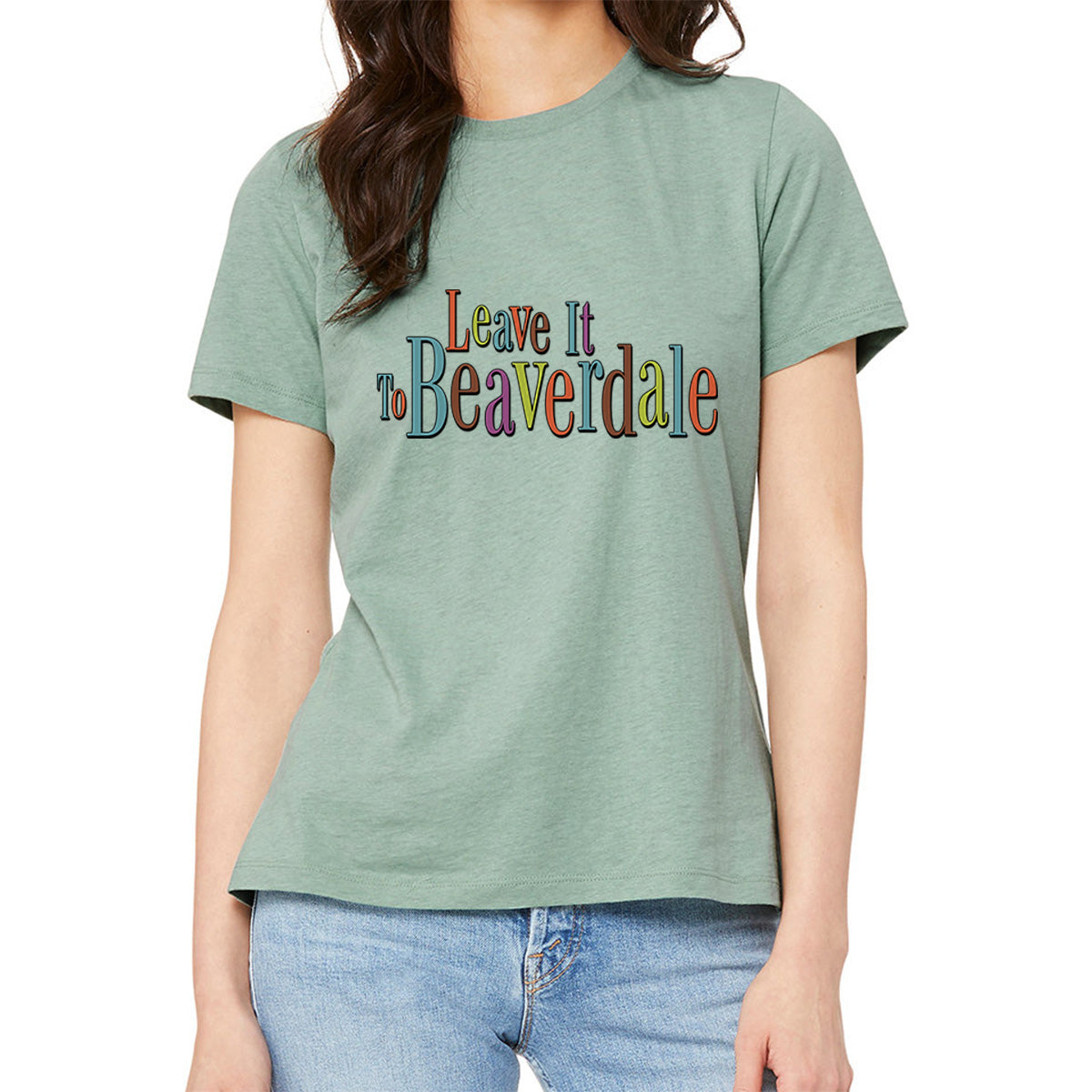 "Leave it to Beaverdale" Ladies' Relaxed Heather CVC Short-Sleeve T-Shirt