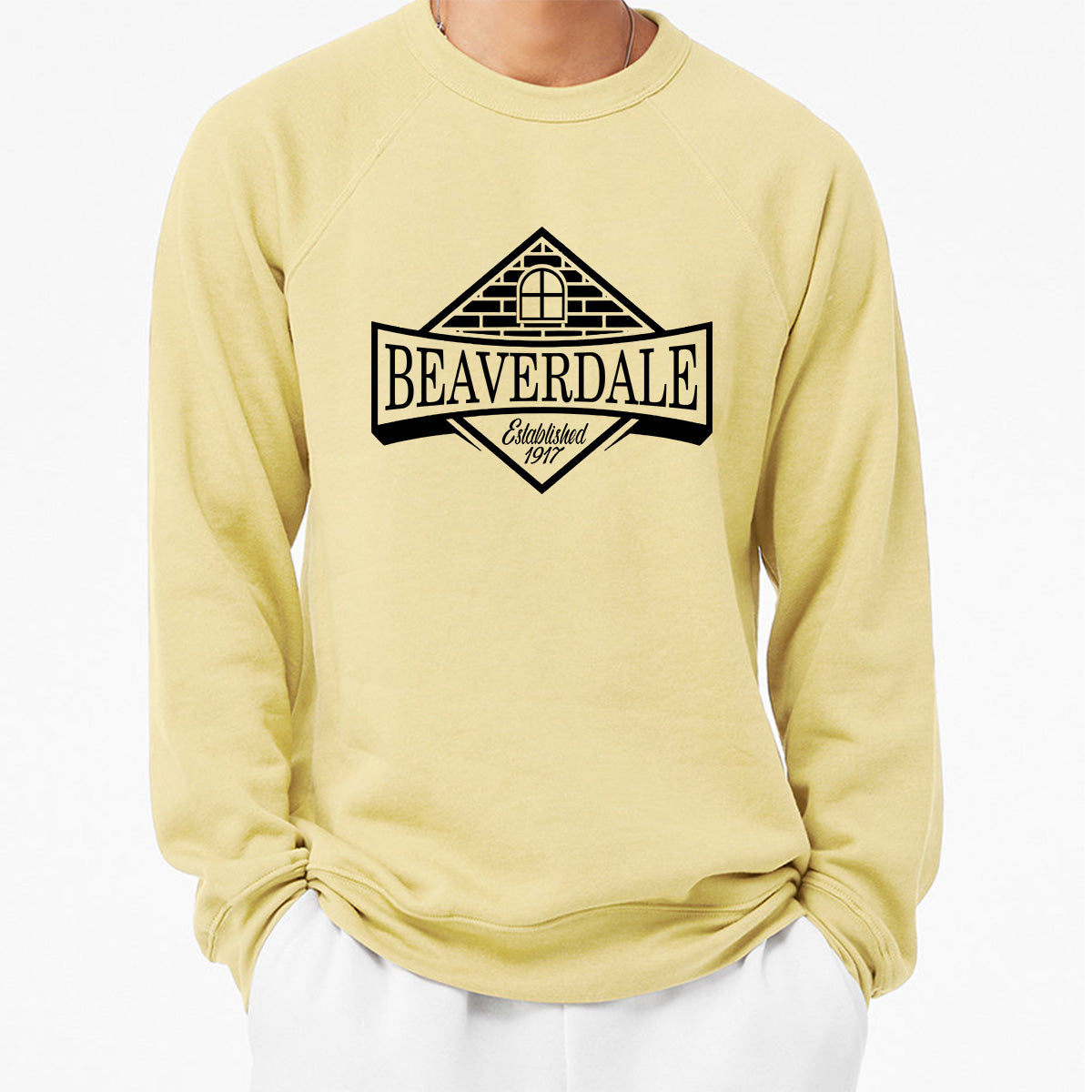 "Beaverdale Est. 1917 Crest" - Unisex Sponge Fleece Crewneck Sweatshirt