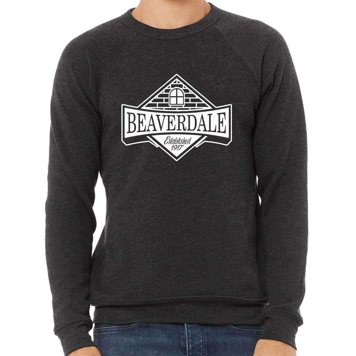 "Beaverdale Est. 1917 Crest" - Unisex Sponge Fleece Crewneck Sweatshirt