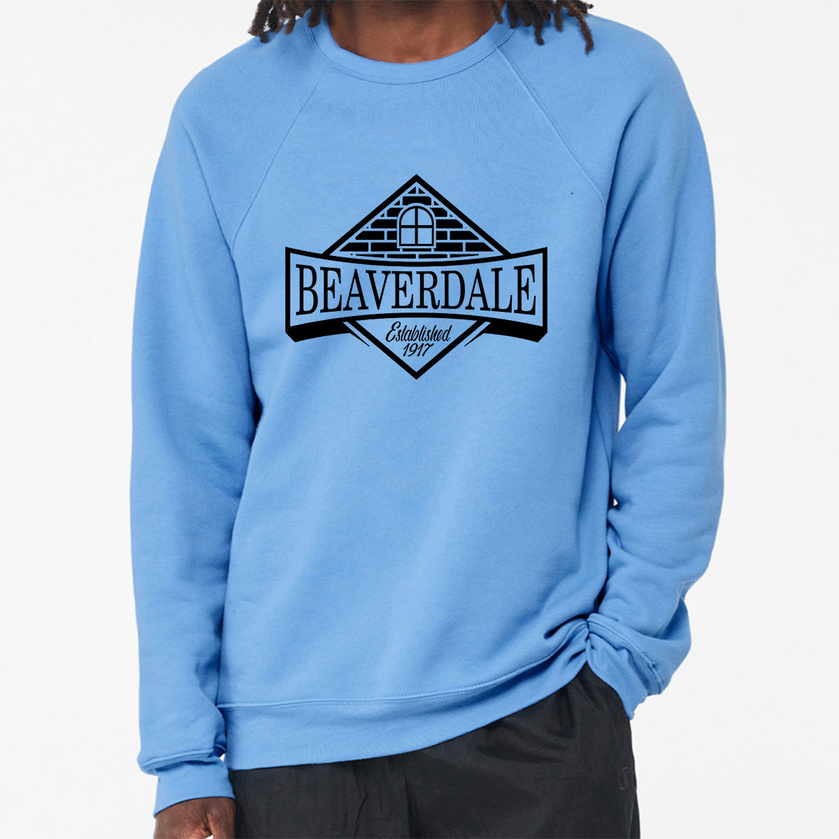 "Beaverdale Est. 1917 Crest" - Unisex Sponge Fleece Crewneck Sweatshirt