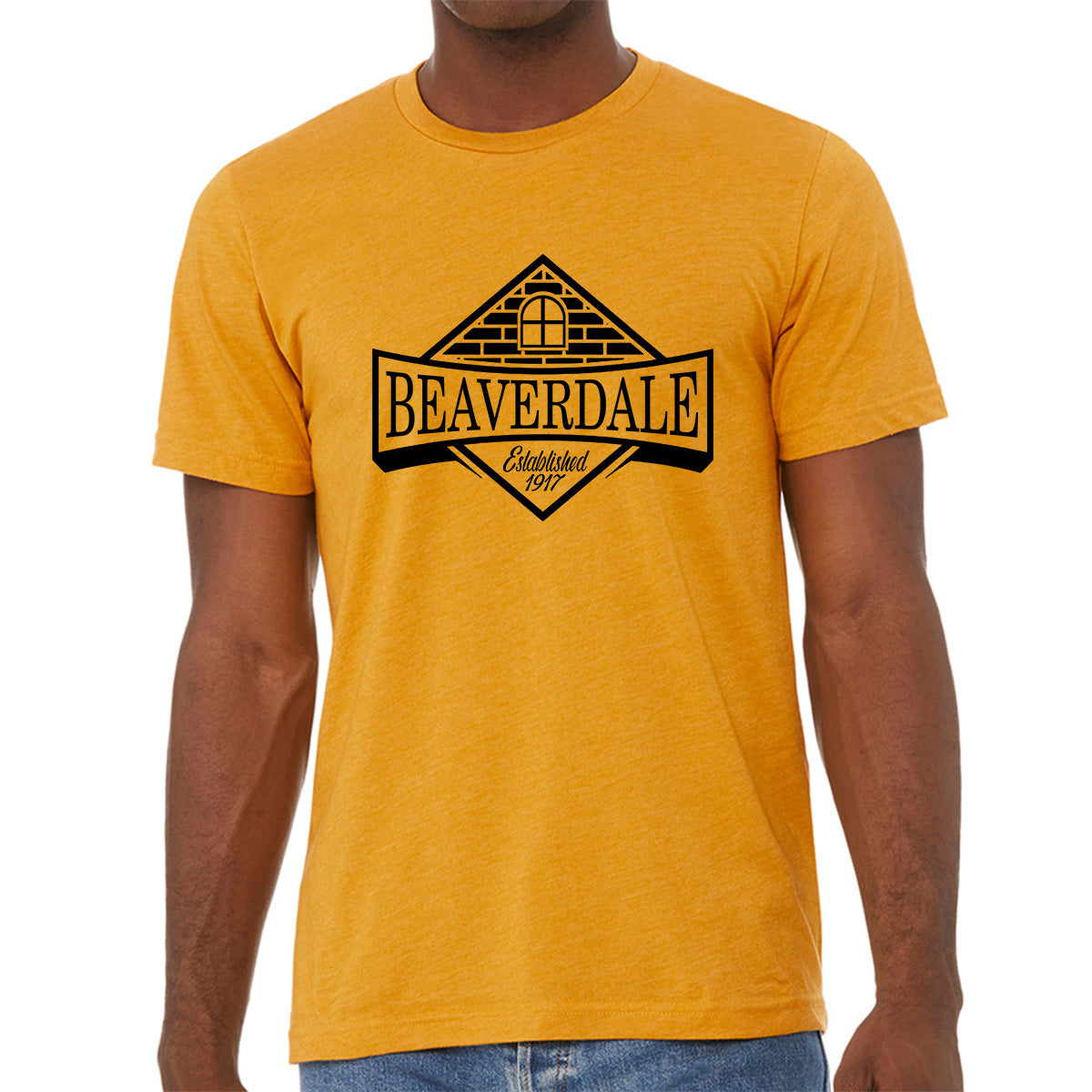 "Beaverdale Est. 1917 Crest" - Unisex Heather CVC T-Shirt