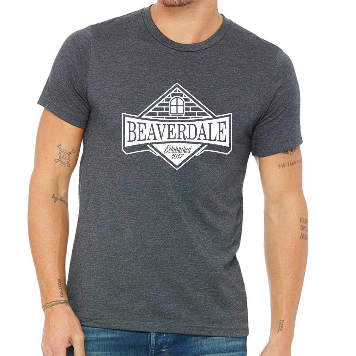 "Beaverdale Est. 1917 Crest" - Unisex Heather CVC T-Shirt