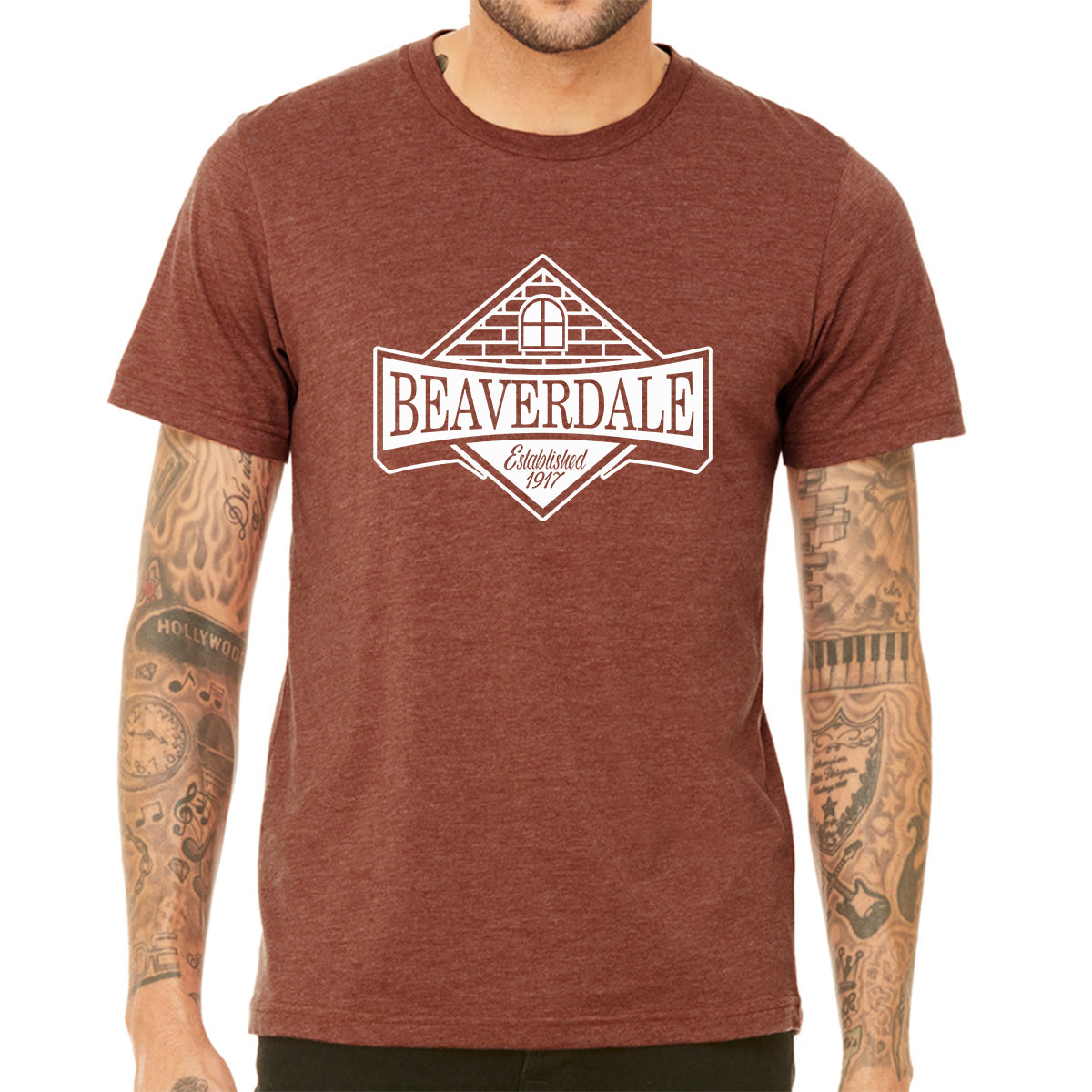 "Beaverdale Est. 1917 Crest" - Unisex Heather CVC T-Shirt