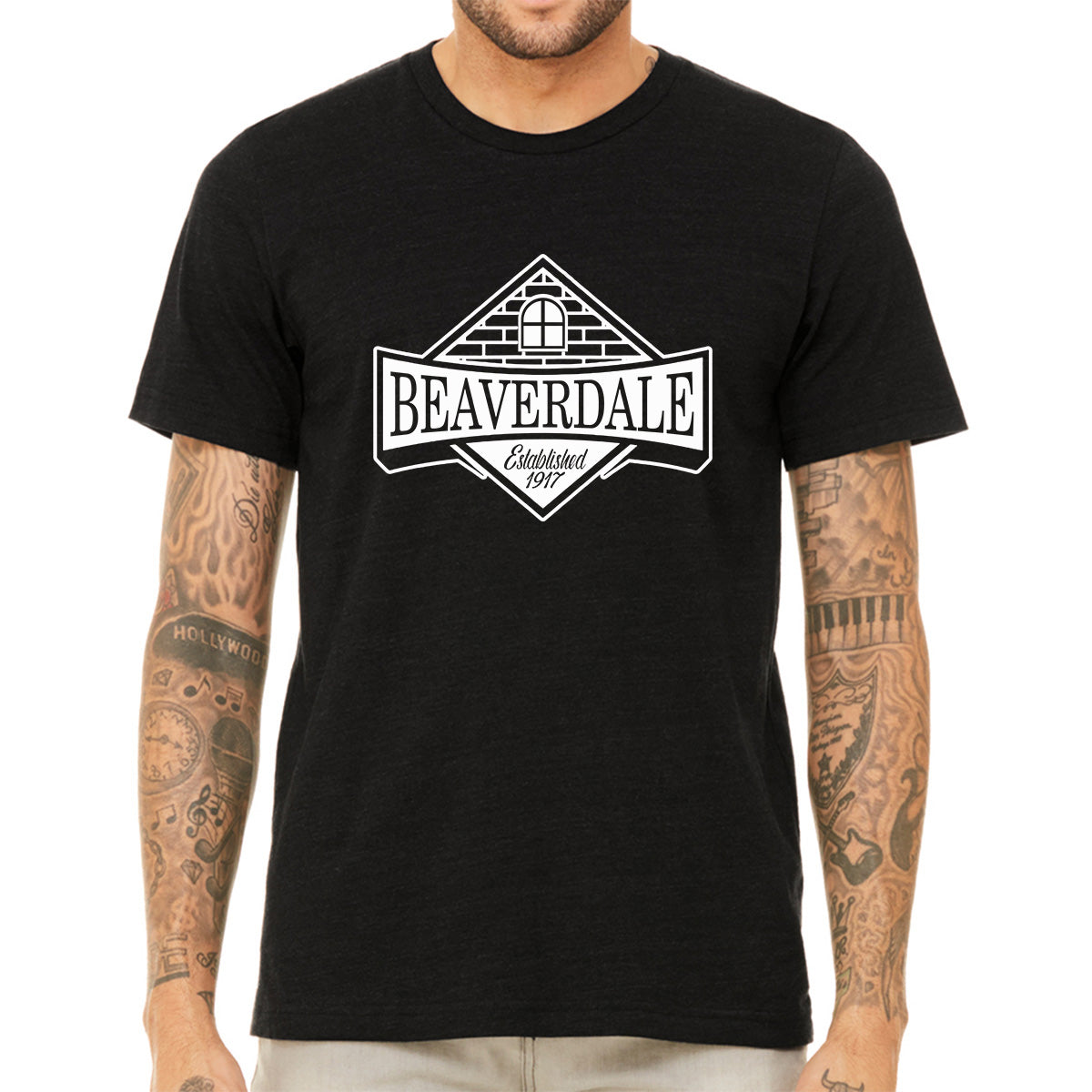 "Beaverdale Est. 1917 Crest" - Unisex Heather CVC T-Shirt