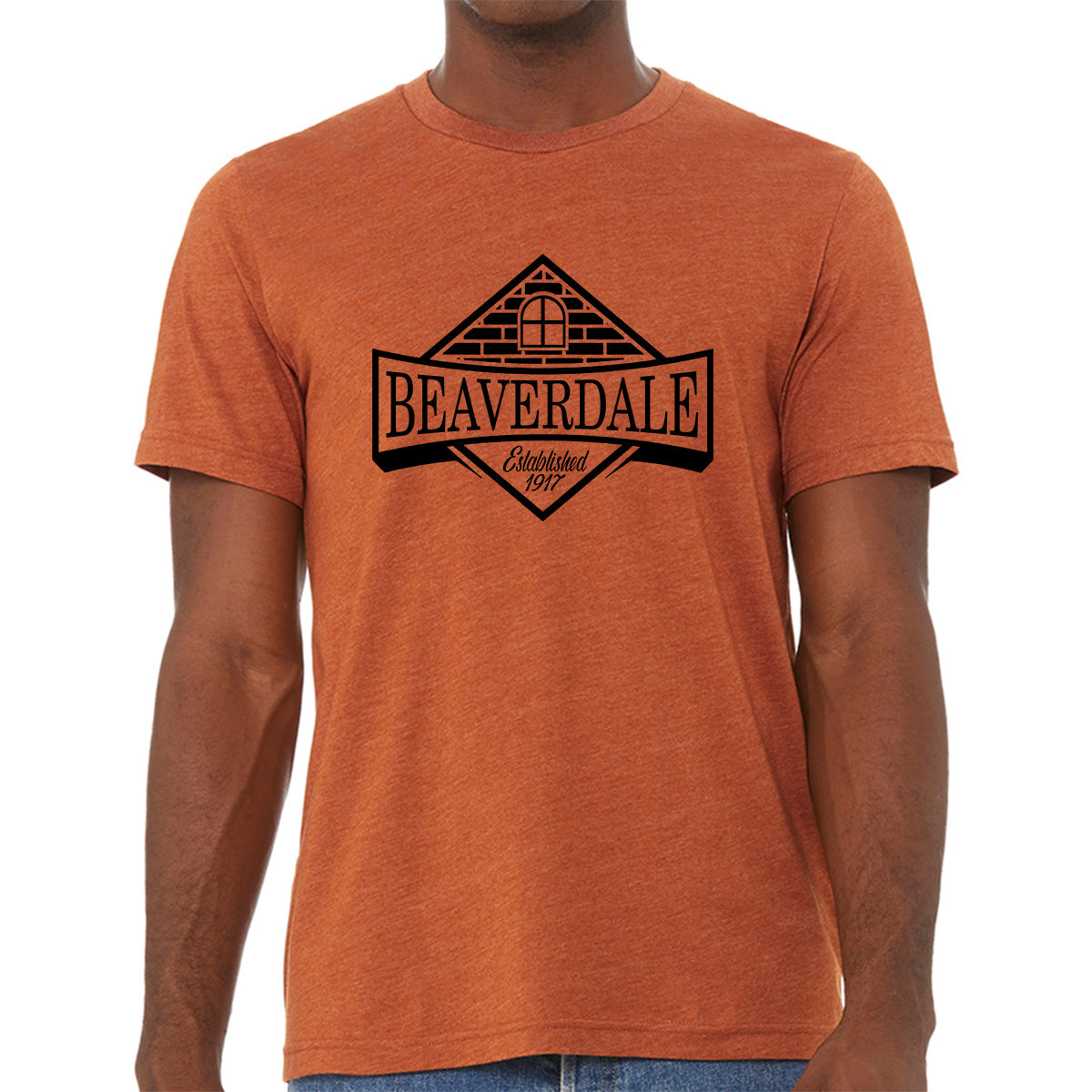 "Beaverdale Est. 1917 Crest" - Unisex Heather CVC T-Shirt